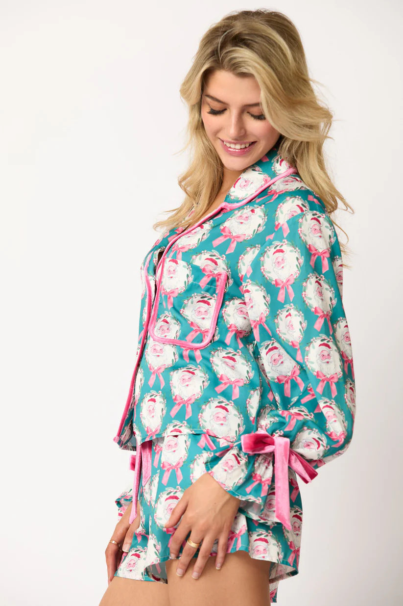 Conjunto de pijama corto con personajes navideños Sprint
