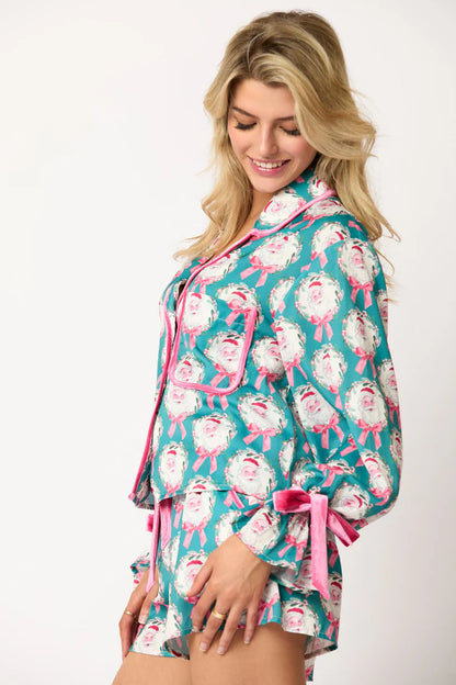 Conjunto de pijama corto con personajes navideños Sprint