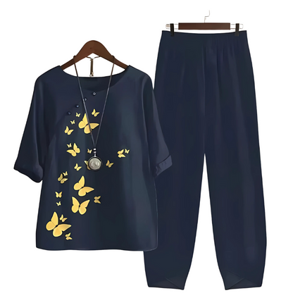 Jemima - Elegante conjunto de dos piezas para mujer | Lino de estilo moderno