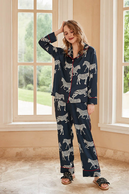 Conjunto de pijama con estampado de cebra