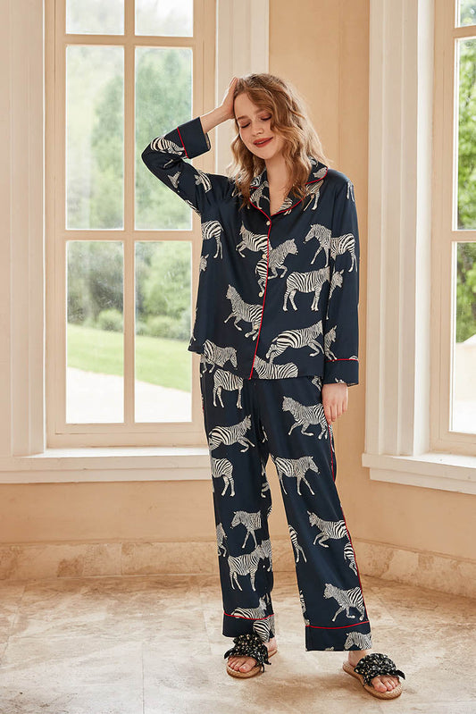 Conjunto de pijama con estampado de cebra