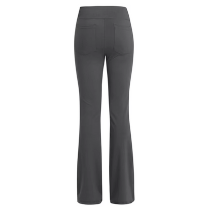 Women's Practical High Waisted Flared Trousers with Phone Pocket | Great for Everyday Wear