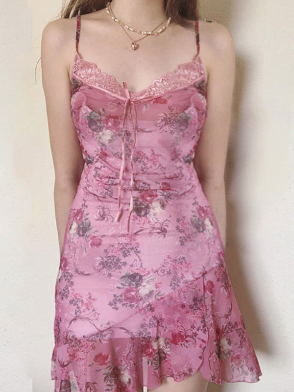 Teenage Sweet Style Bow Mini Dress
