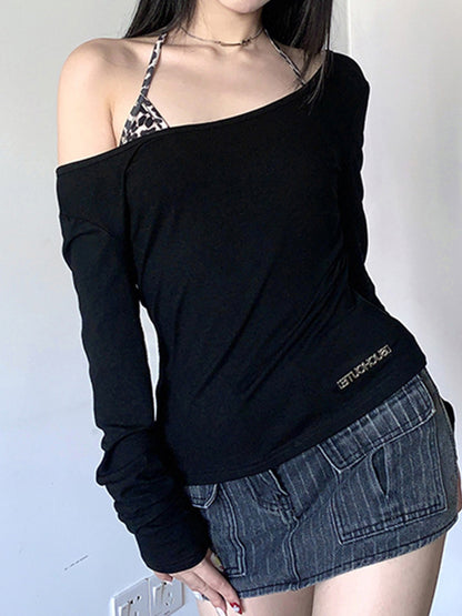 Leopard Print V Neck Long Sleeve Tee