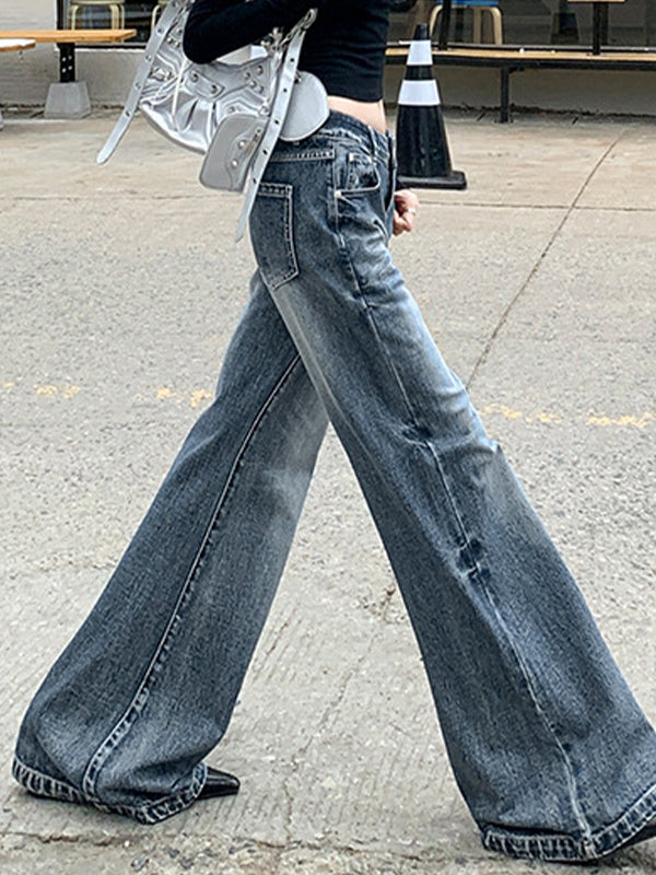 Heavy Craftsman Whiskers Washed Flare Jeans