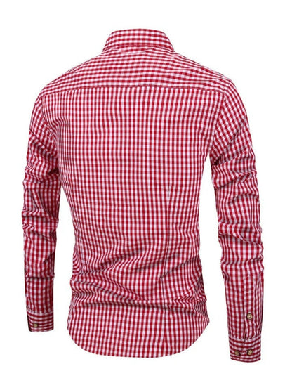 Walker - Camisa de cuadros de manga larga - Clásica - Tendencia - Ideal para otoño