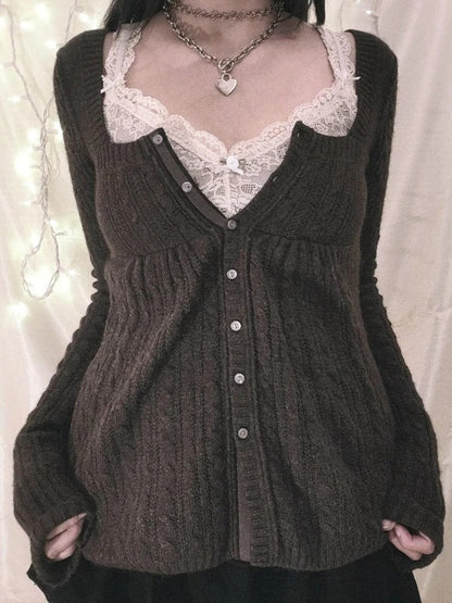 Vintage Button Knitted Cardigan