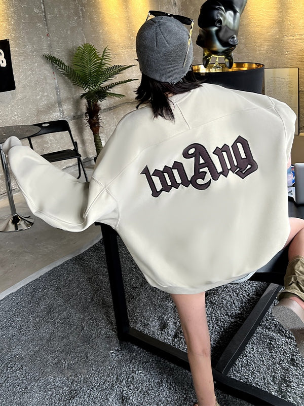 Street Letter Print Oversized Sweatshirt