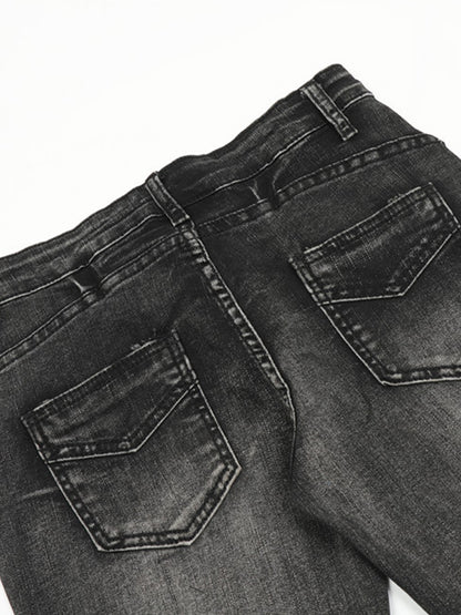 Washed Polished Flare Jeans