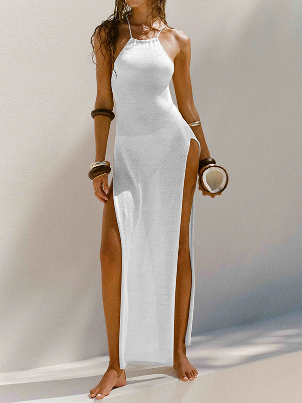 High Slits On Both Sides Sleeveless Cover Up Dress