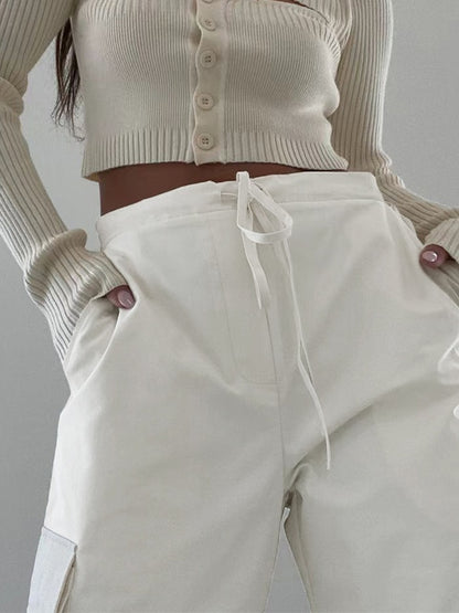 Pocket Drawstring Cargo Pants