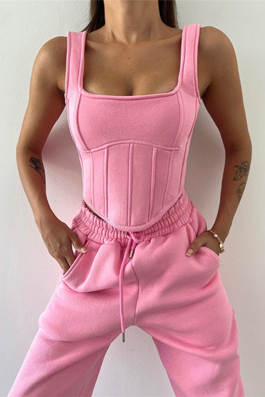 Tank Asymmetrical Hem Three Piece Set