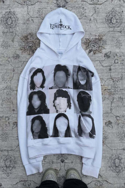 Y2K Double Hooded Zip Casual Hoodie