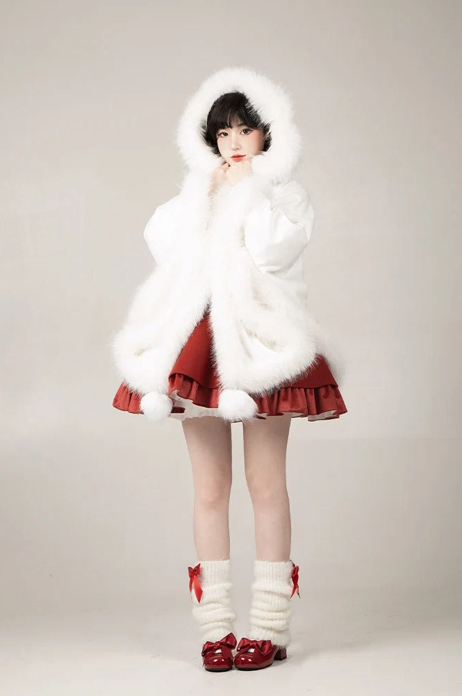 Short Hooded Cardigan Cloak