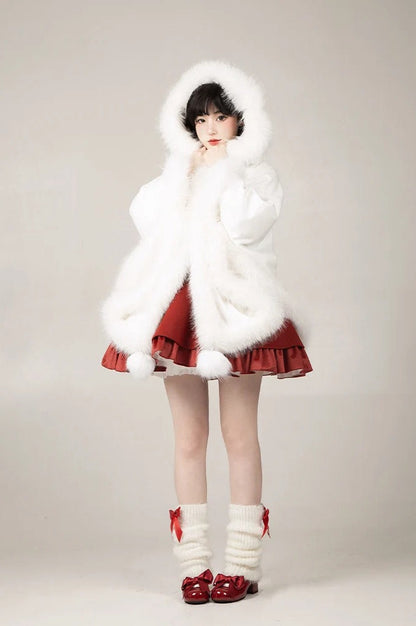 Short Hooded Cardigan Cloak