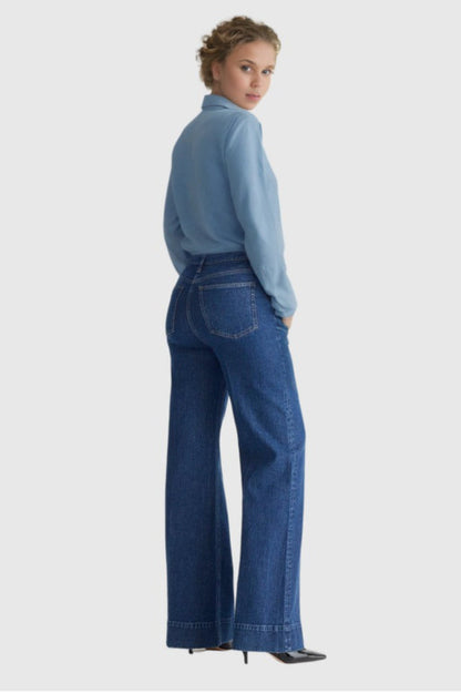 Wide Leg Stretch High Waist Relaxed Jeans