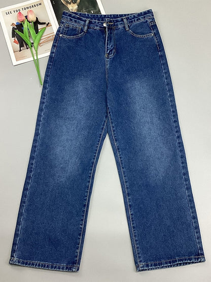 Vintage Blue High Waist Boyfriend Jeans