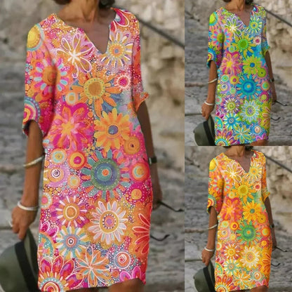 Blare - Floral Dress - Boho - Light Formal Style - Ideal For Parties