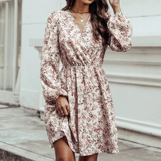 Vestido informal de verano con estampado floral para mujer | Ideal para primavera/verano