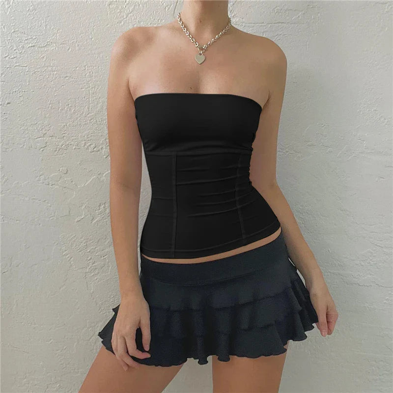 Strapless Corset White Off-Shoulder