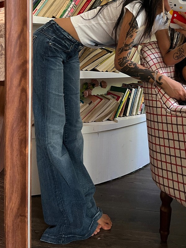 Vintage Denim Y2K Flare Leg Jeans