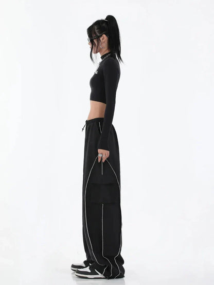 Women Cargo Streetwear Techwear Wide Leg Joggers Pants