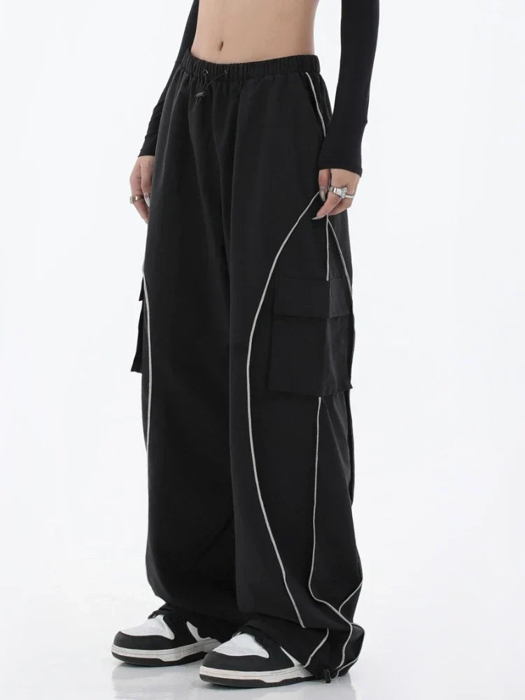 Women Cargo Streetwear Techwear Wide Leg Joggers Pants