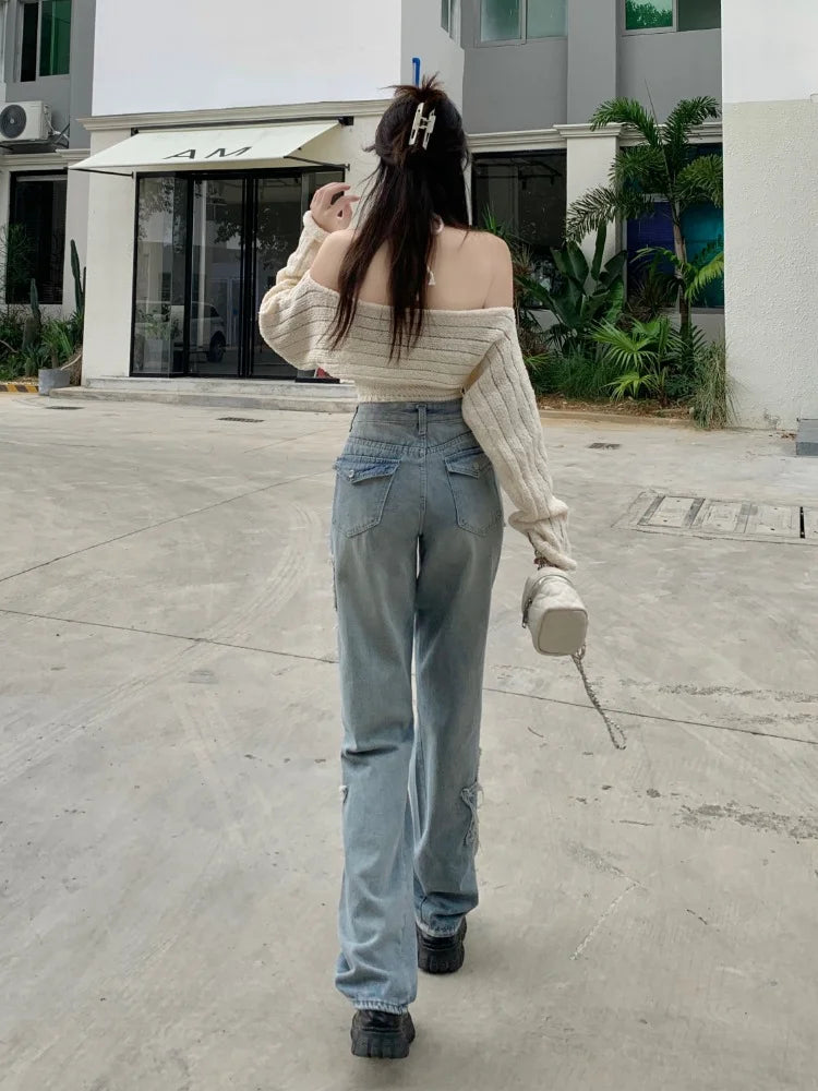 Y2k Women Jeans Harajuku Star Patchwork Oversize Hippie 2025 Style Pants