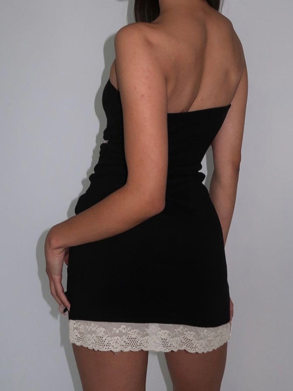 Strapless Lace Sheath Dress
