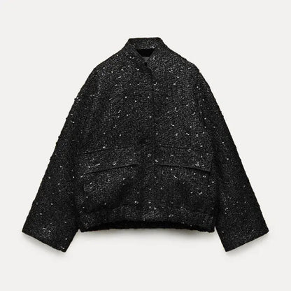 Women's Elegant Sequined Blazer with Pockets | Ideal for All Seasons