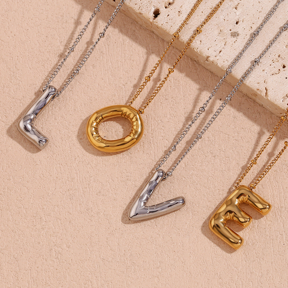 Airy Letter - Gold Initial Necklace