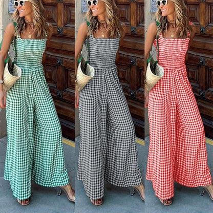 Nia - Checked Jumpsuit - Casual - Timeless Style - Ideal for Summer