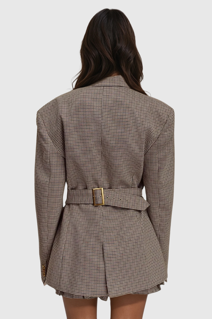 Alvan Grid Buckle Blazer
