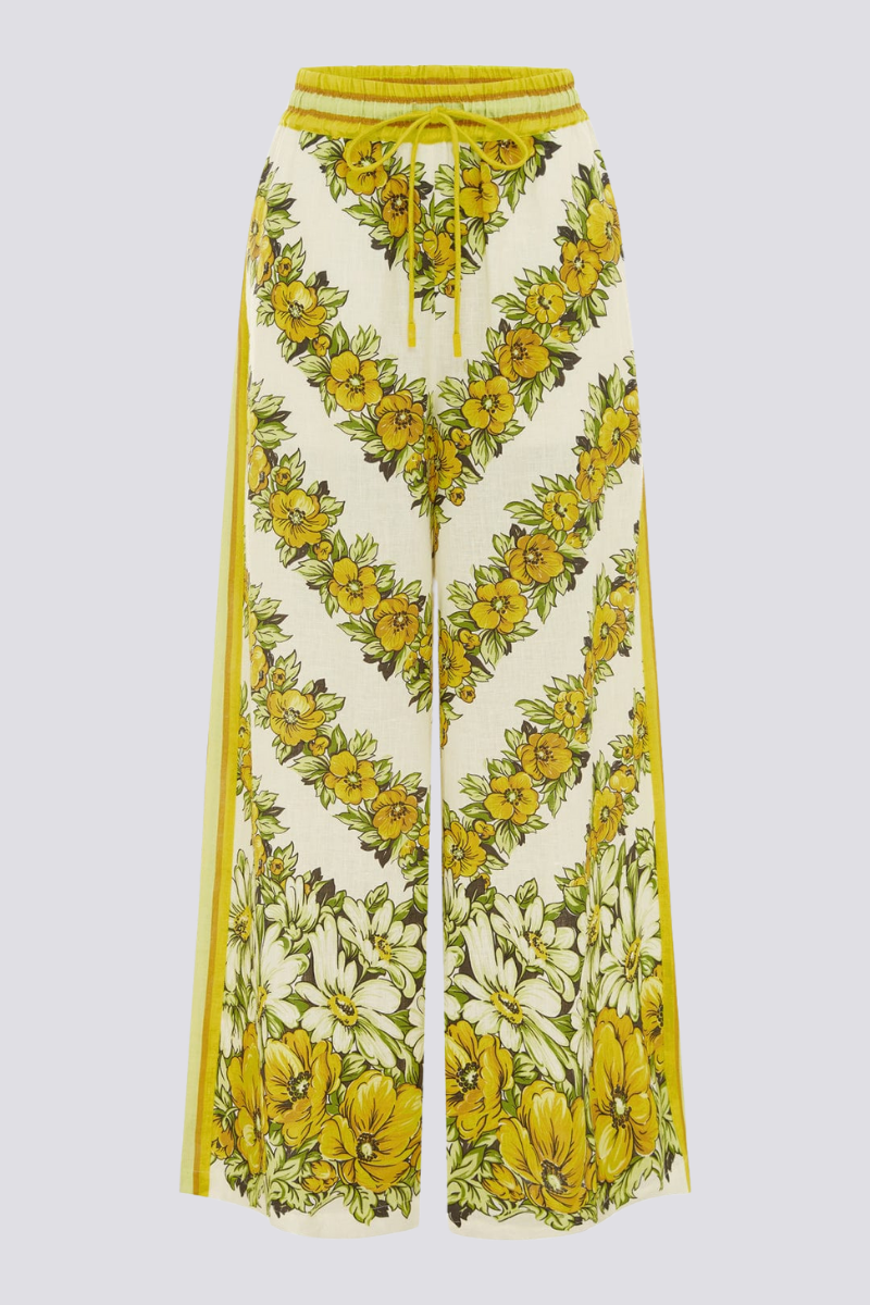 Conjunto de pantalón floral de manga media Anastasie