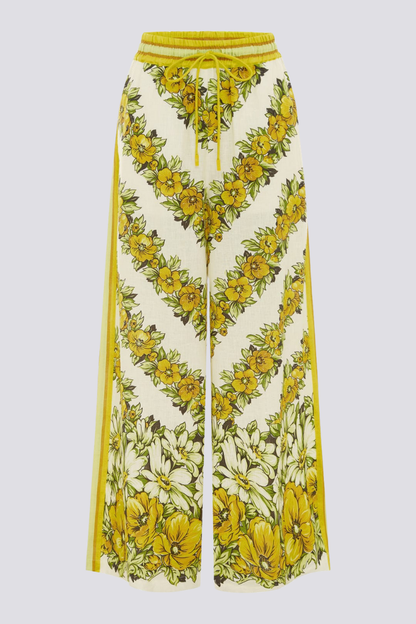 Conjunto de pantalón floral de manga media Anastasie
