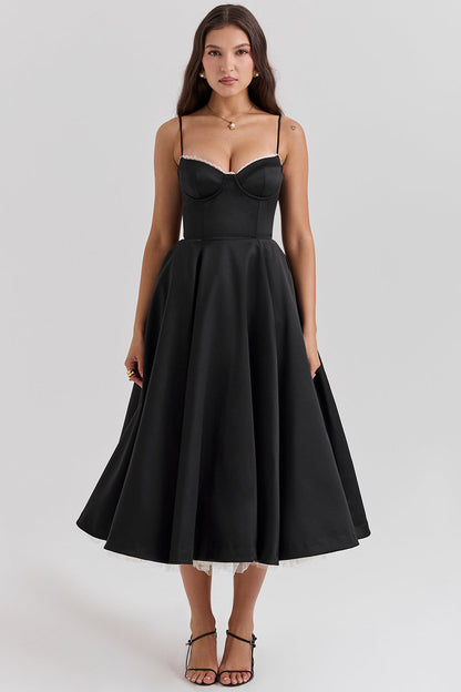 Katey - Elegant Tulle Midi Dress for Women