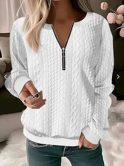 Molly - Suéter con cremallera - Casual - Tela - Ideal para Otoño