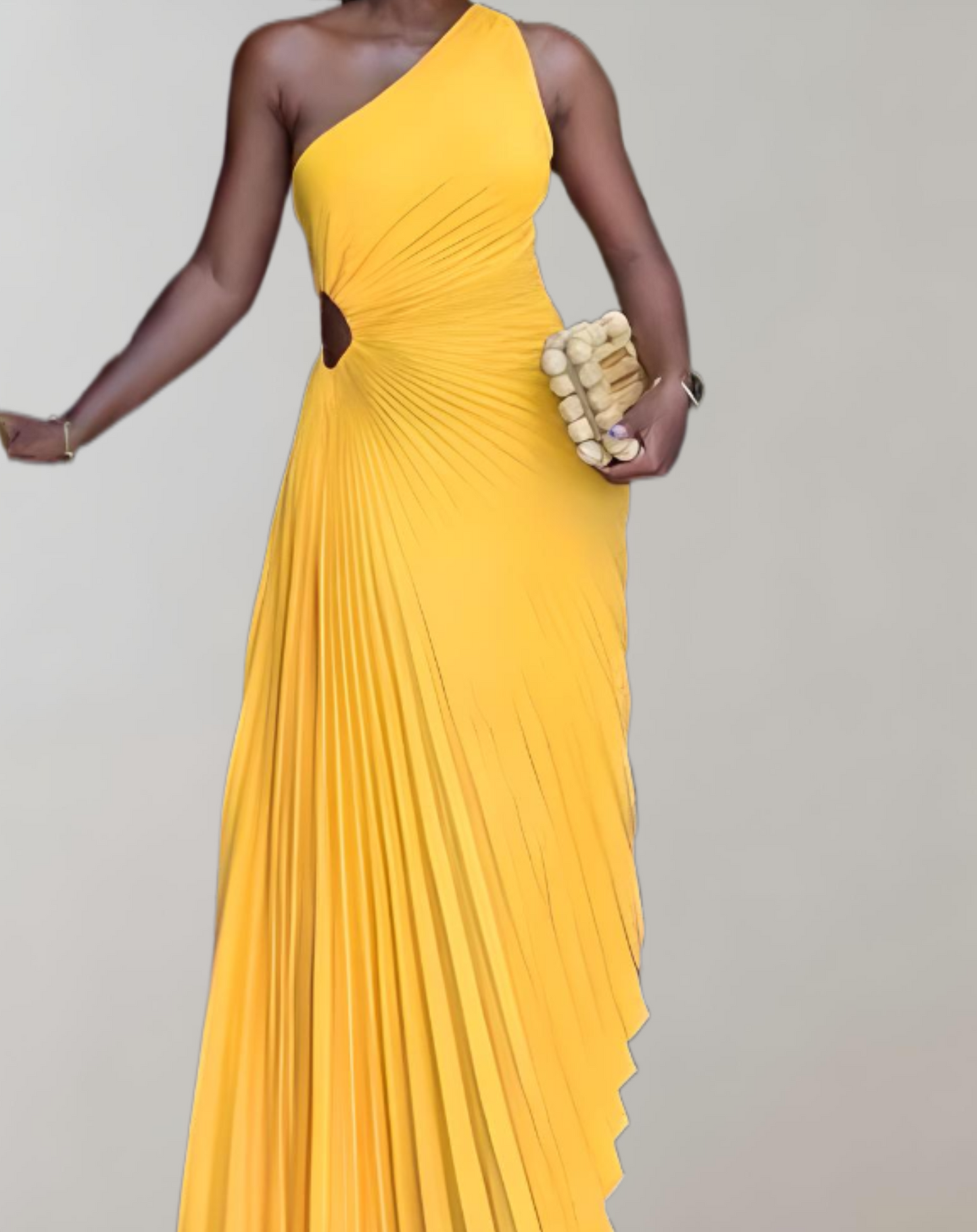 Elegante vestido largo ajustado con hombros descubiertos para mujer | Ideal para primavera/verano