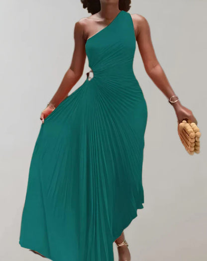 Elegante vestido largo ajustado con hombros descubiertos para mujer | Ideal para primavera/verano