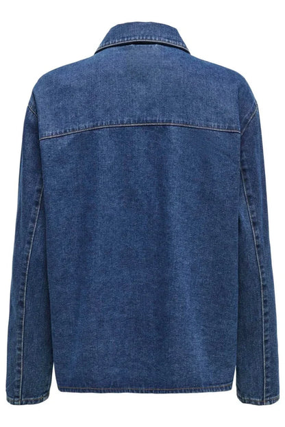 Chaqueta vaquera azul oscuro con lazo