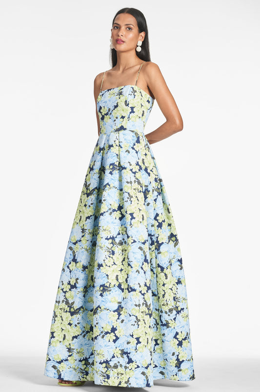 Leslie Print Gown