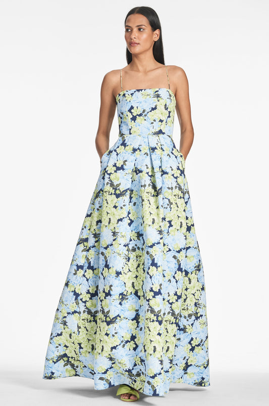 Leslie Print Gown