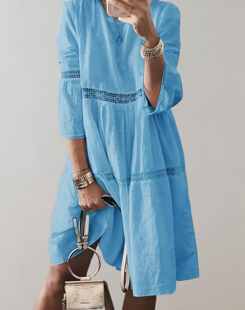Vestido holgado de verano con ojales para mujer | Ideal para primavera/verano