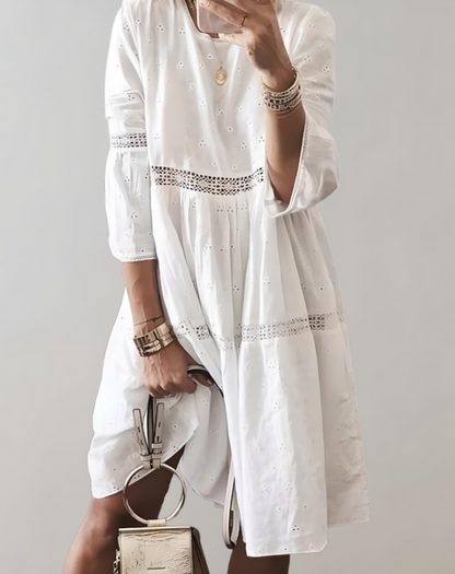 Vestido holgado de verano con ojales para mujer | Ideal para primavera/verano