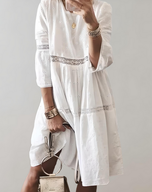 Vestido holgado de verano con ojales para mujer | Ideal para primavera/verano