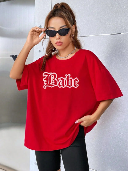 Babe Personality Street Font Women's T-Shirt