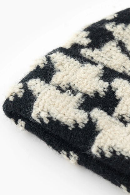 Bazer Houndstooth Pattern Knitted Warm Beanie