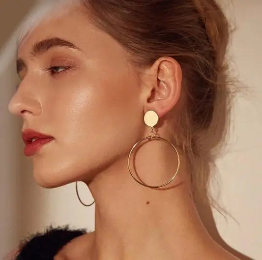Round Drop Women Gold Simple Jewelry Female Fashion AccessOries Girls Brincos Earring