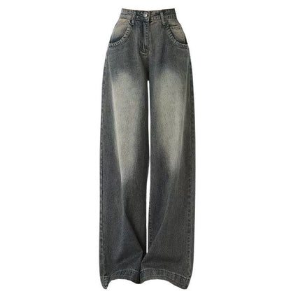 Retro School Vintage Washed Effect Boyfriend Jeans