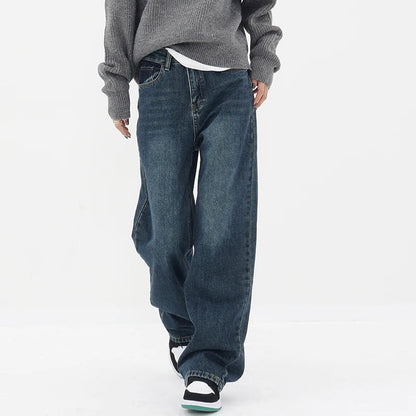 Streetwear American Style Fashion Wide Leg Denim Jeans